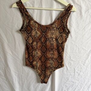 Y2K Snake Print Bodysuit